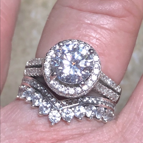 ๐จ50% off! Sterling Silver Engagement Ring 5A Excellent Ring! - Picture 15 of 16